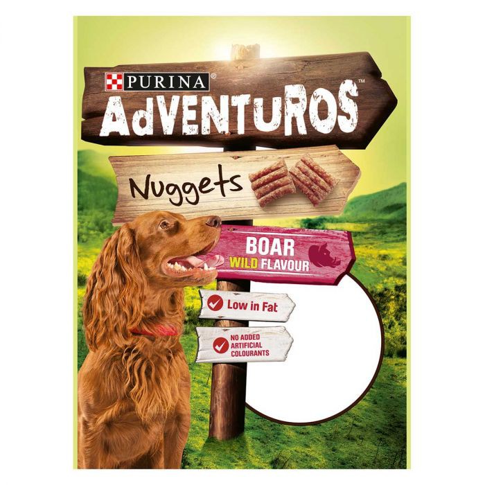 AdVENTuROS 90g Nuggets villisian makuinen makupala koiralle