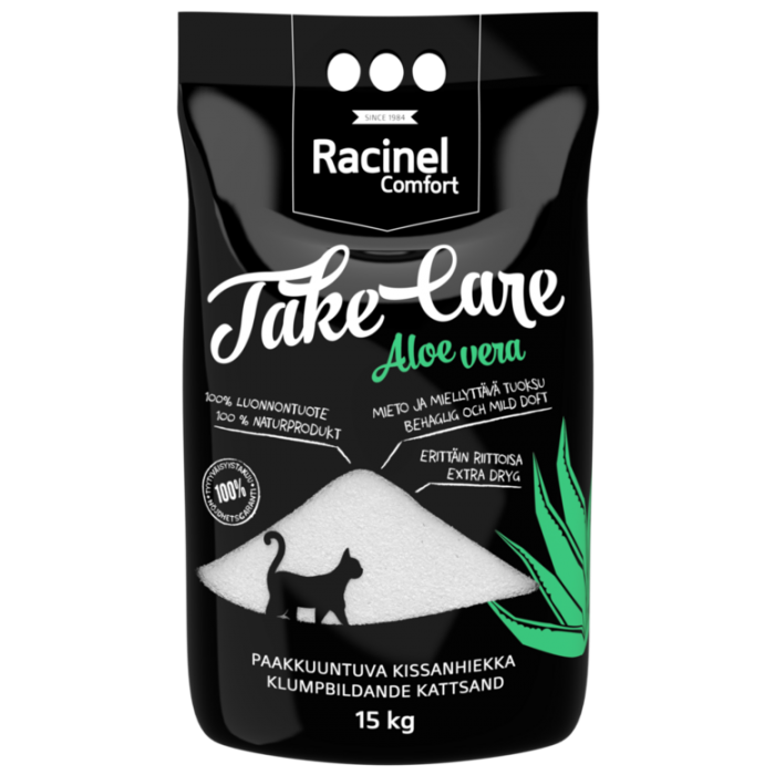 Racinel Comfort Take Care Aloe Vera 15kg paakkuuntuva kissanhiek