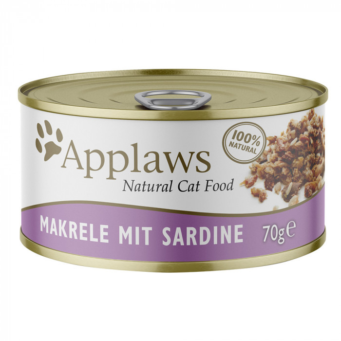 Applaws in Broth makrilli & sardiini 6*70g (420g)