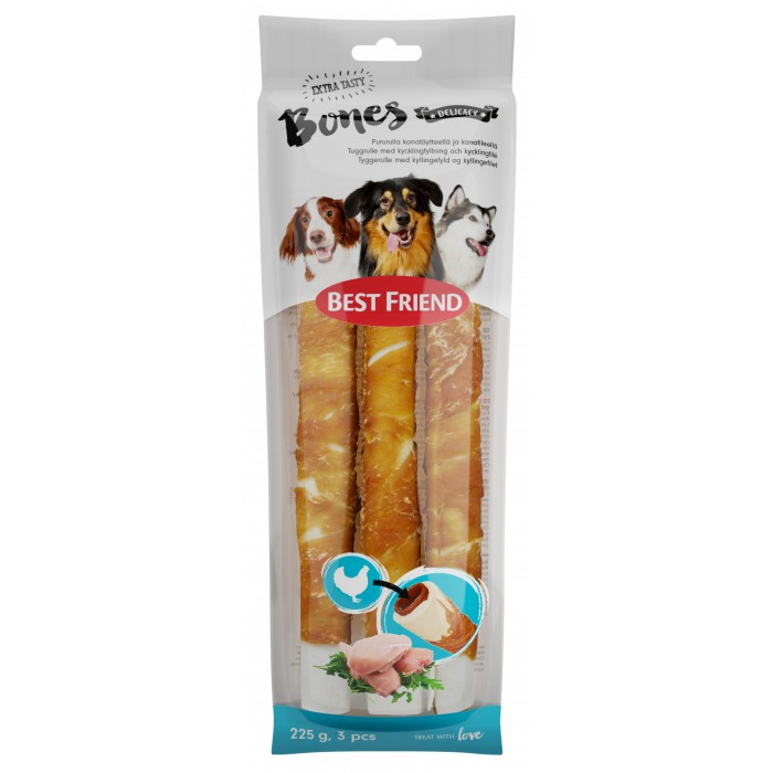 BF Bones 225g 3kpl pururulla kanatäytteellä ja -fileellä