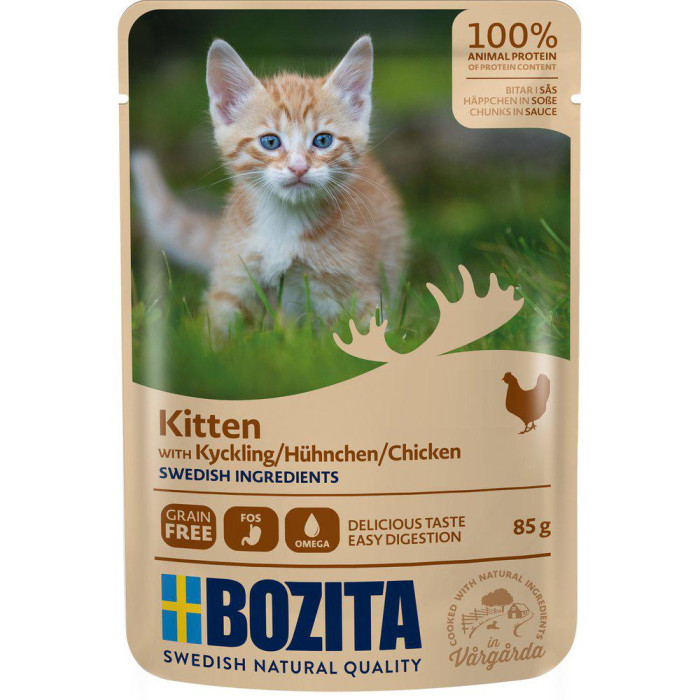 Bozita KITTEN Kyckling, helposti sulavaa kanaa 85g
