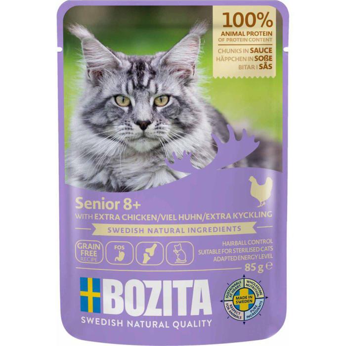 Bozita Senior +8, helposti sulavaa kanaa kastikkeessa 85g