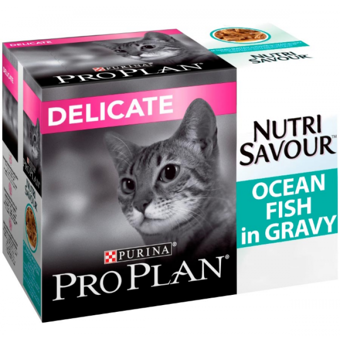Purina Pro Plan säilyke Delicate Cat merikalaa 10x85g (850G)