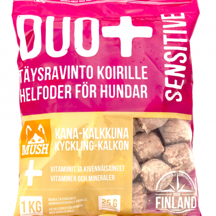 DUO+ Sensitive Kana-Kalkkuna 1kg (Mush)