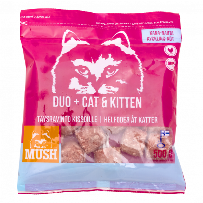 Duo+ Cat & Kitten täysravinto kissoille 500g