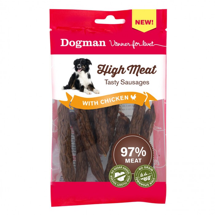 High Meat Tasty Sausages with Chicken 97% lihaa 80g