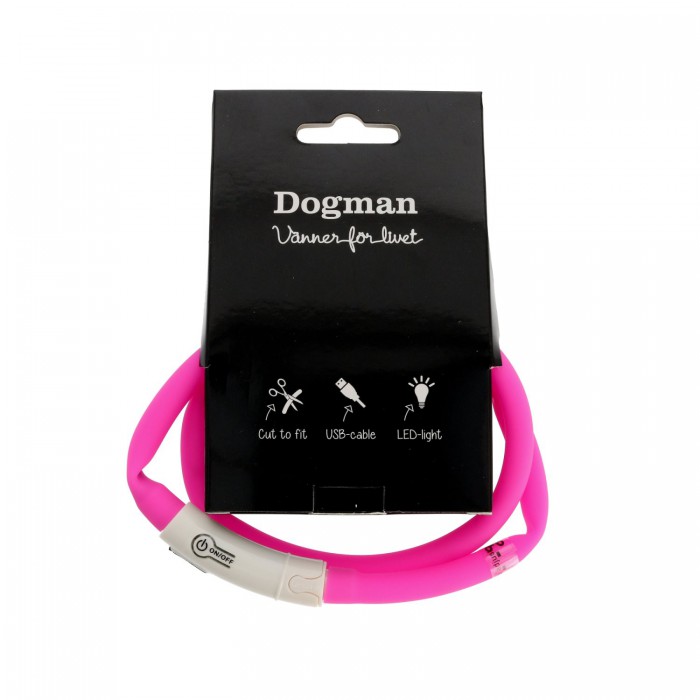 LED-valopanta silikoni pinkki, ladattava (pituus max. 65cm)