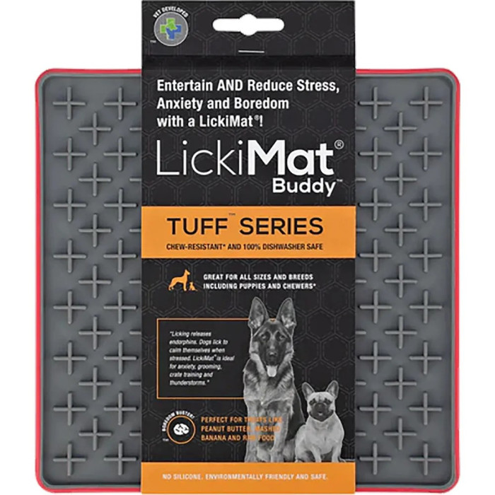 Lickimat TuffBuddy Playdate aktivointimatto punainen 20x20cm