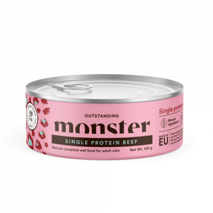 Monster Single Protein with Beef 100g kissan purkkiruoka