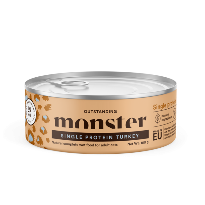 Monster Single Protein Turkey 100g kissan purkkiruoka