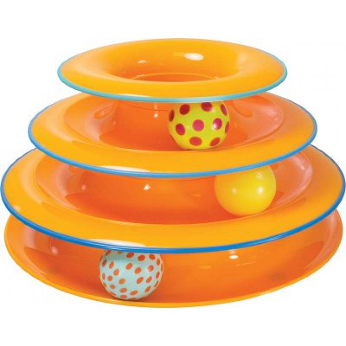 Petstages cat toy tower of tracks, 3 levels of play