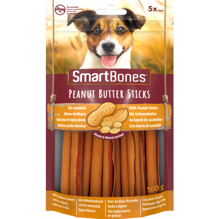 SmartBones SmartSticks Peanut Butter tikut 5kpl / pkt