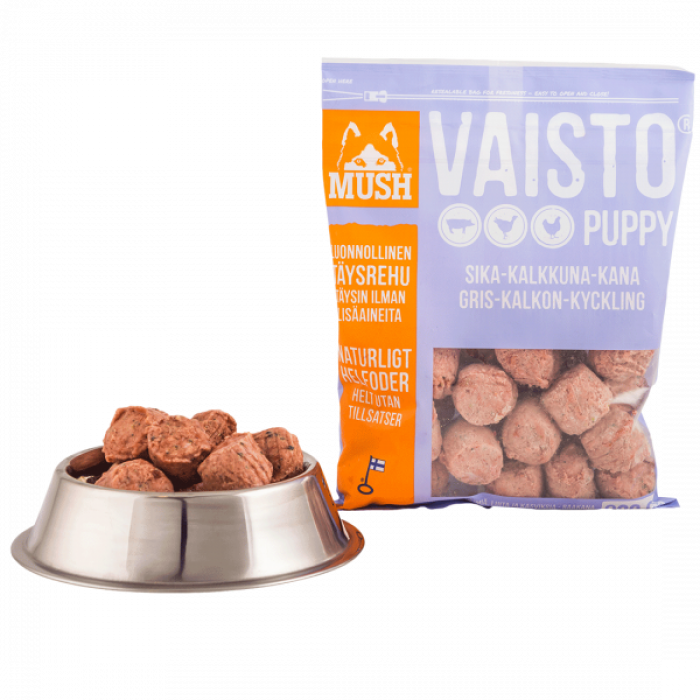 Mush BARF Vaisto Vaalealila Sika-Kalkkuna-Kana-ateria (Pup) 800g