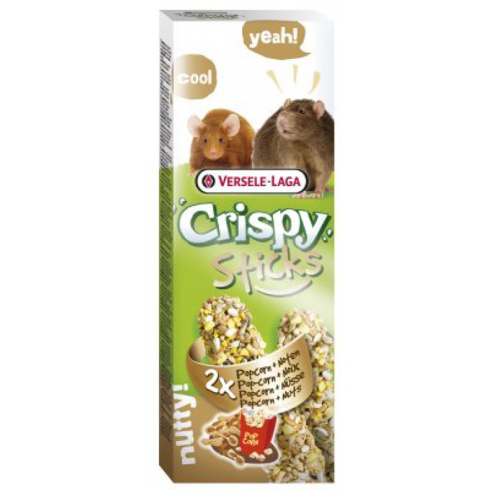 Sticks Crispy popcorn/pähkinä rotille ja hiirille 2kpl (2*55g)