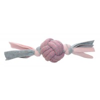 Little Rascals Fleecy Rope Ball Tugger Pink