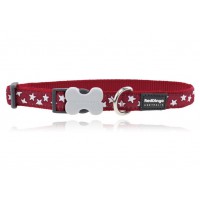 Koiran panta Design - Stars White on Red