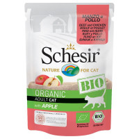 Schesir BIO Organic Adult Cat with Beef, Chicken and Apple 85g