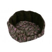 Camouflage Oval Bed - pinkki