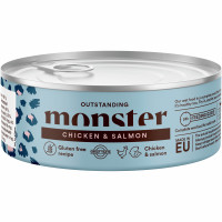 Monster Multi Protein Chicken & Salmon 100g kissan purkkiruoka